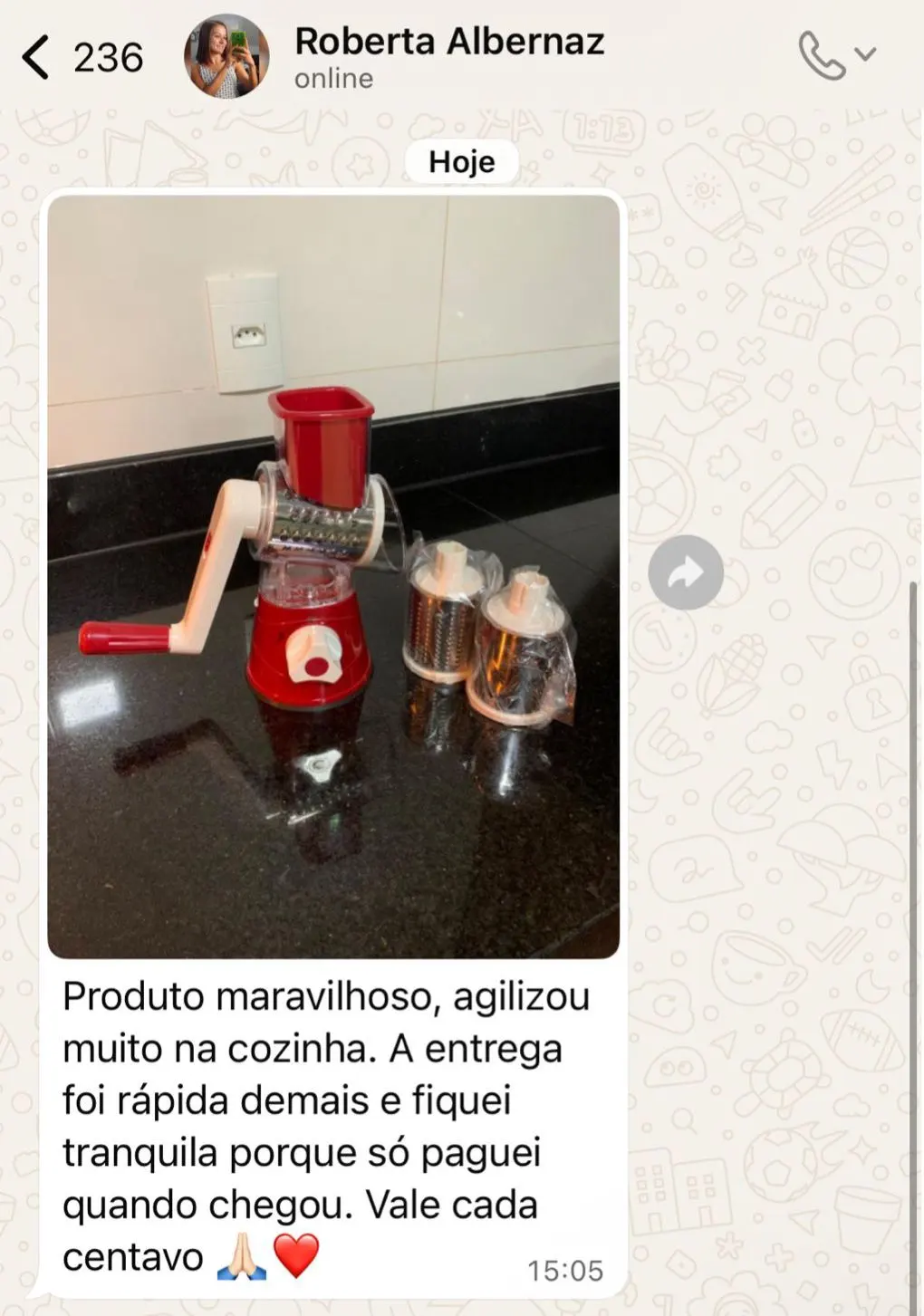 Depoimento de cliente sobre o Ralador 3 em 1